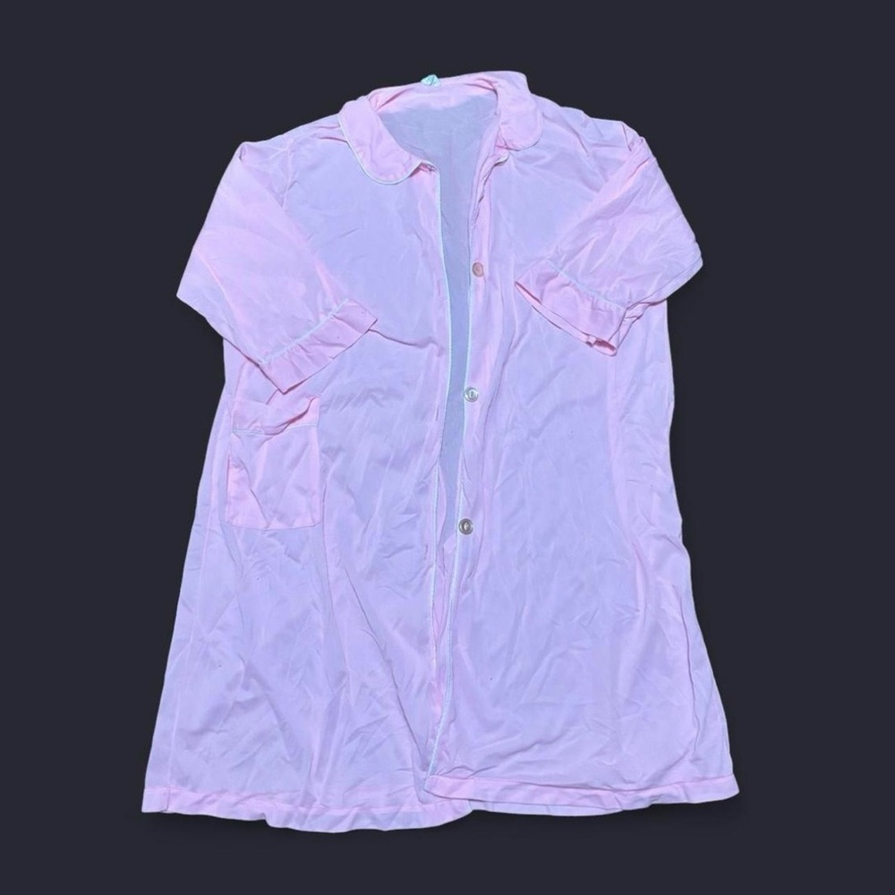 Vintage JCP Gaymode sheer pink house coat